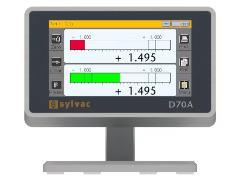 Wyświetlacz D70A z przetwornikiem pneumatycznym (2 kanałowy)