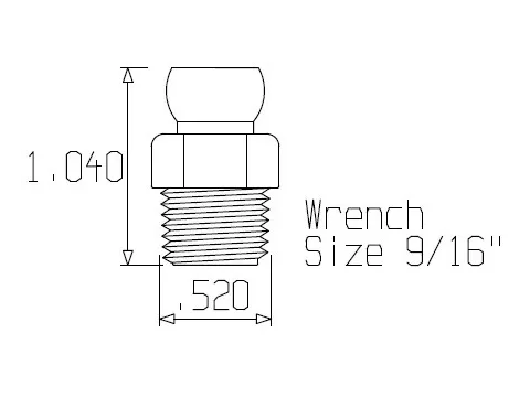 Segment 1/4” z gwintem zewnętrznym 1/4
