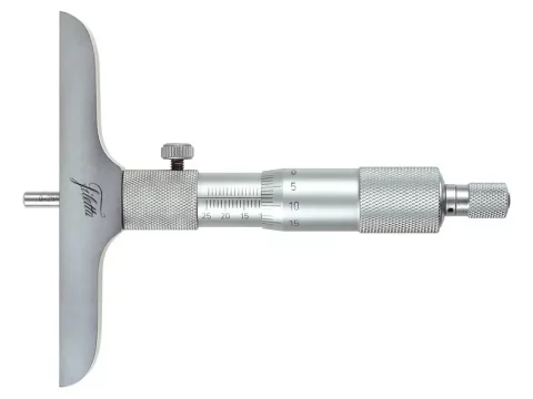 Głębokościomierz mikrometryczny 0-25 x 101.5 mm, końcówka sferyczna 