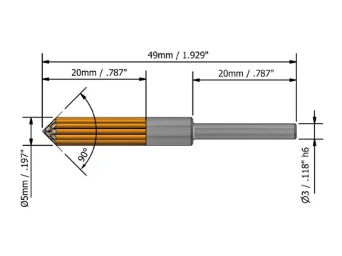 szczotka wykańczająca 45 END BRUSH
