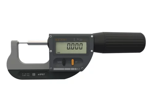 Mikrometr cyfrowy 0- 25/0.001 z końcówkami Ø2mm