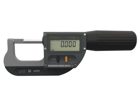 Mikrometr cyfrowy 0-25/0.001 kowadełka nożowe 0.75x6.5 BT